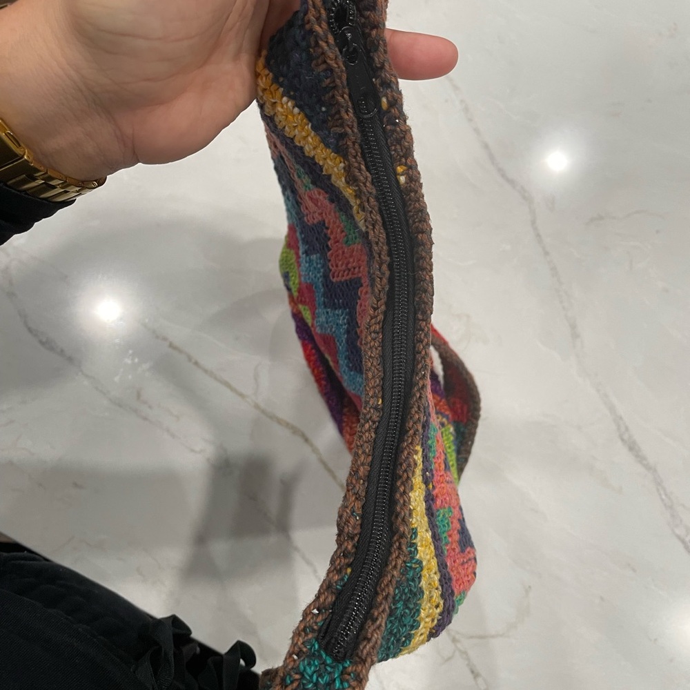 Multicolor Zigzag Patterned Women's Bag - image 4